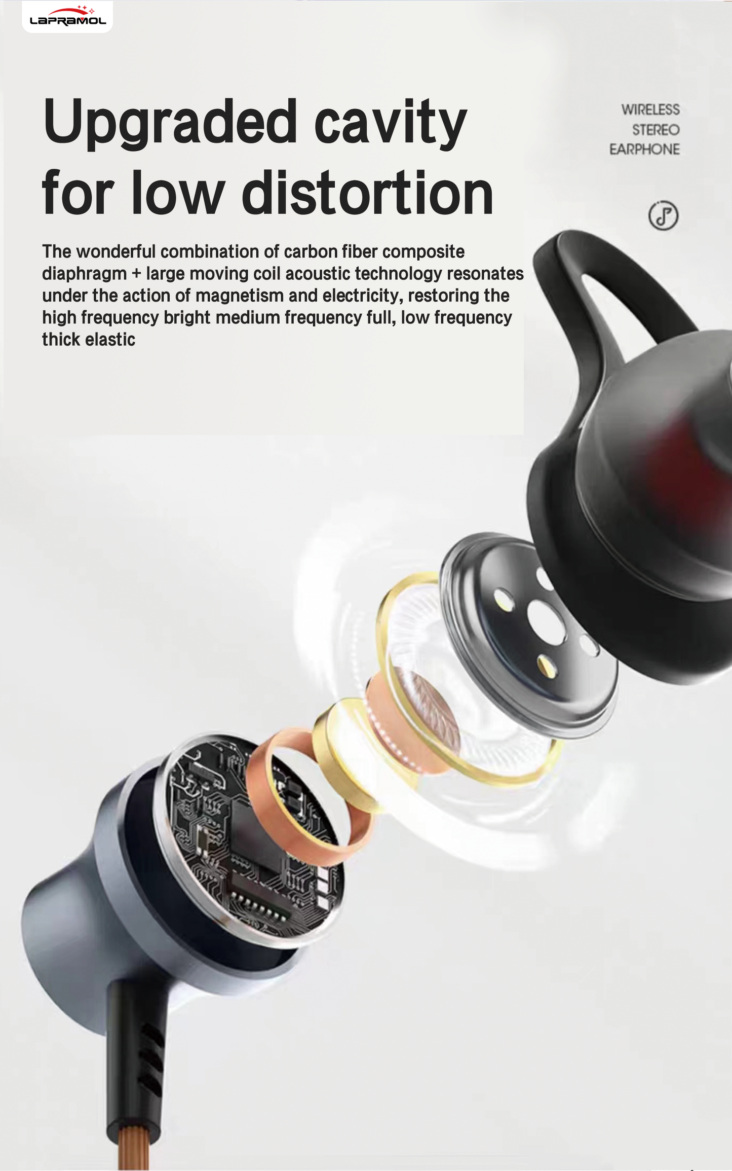 Lapramol LP-SP09 Sports Neckband Wireless Earphones (Bluetooth 5.3, 22H Playtime)