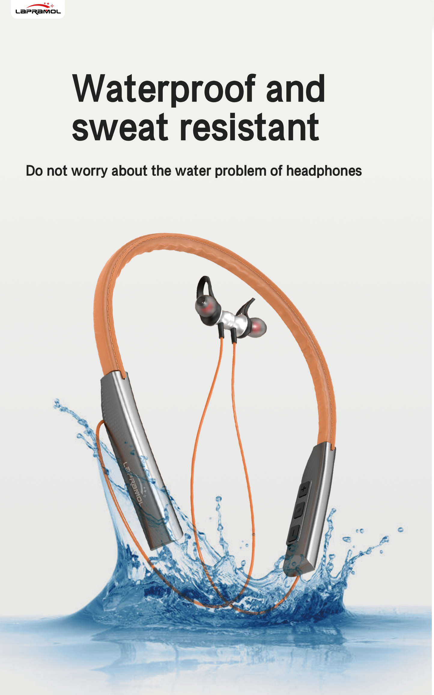 Lapramol LP-SP09 Sports Neckband Wireless Earphones (Bluetooth 5.3, 22H Playtime)