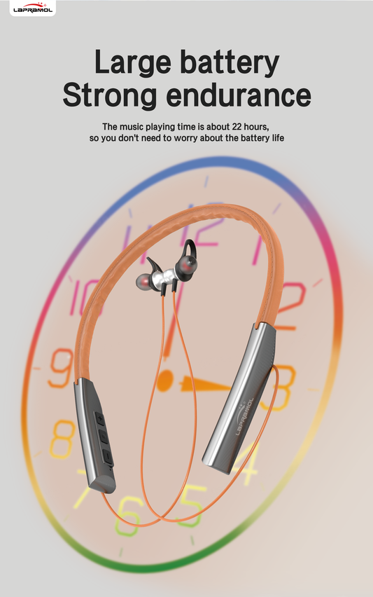 Lapramol LP-SP09 Sports Neckband Wireless Earphones (Bluetooth 5.3, 22H Playtime)