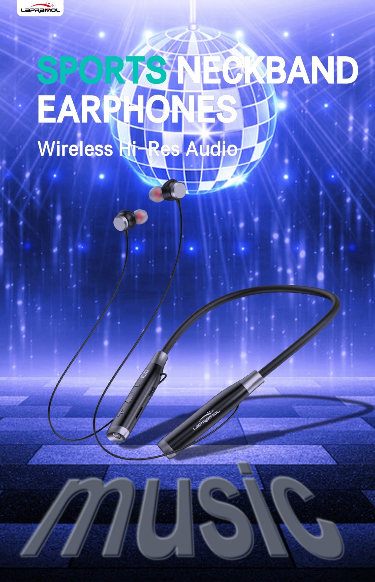 Lapramol LP-SP04 Wireless Neckband Earphones