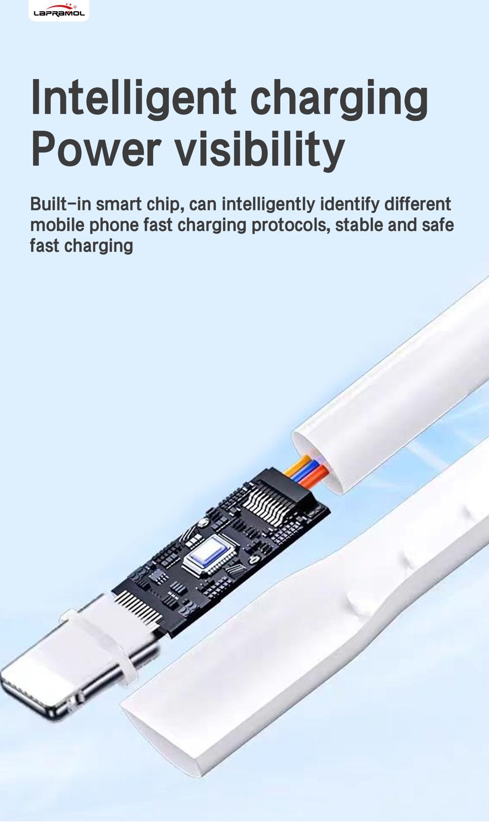 LAPRAMOL LP-B05 Series 60W Silicone Fast Charging Cable (1.2m)