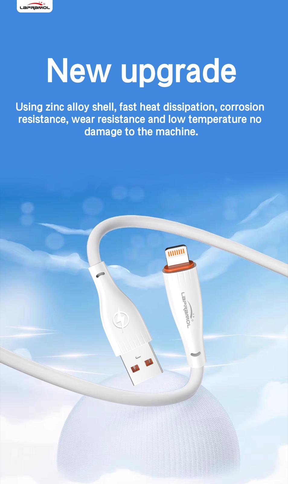 LAPRAMOL LP-B05 Series 60W Silicone Fast Charging Cable (1.2m)